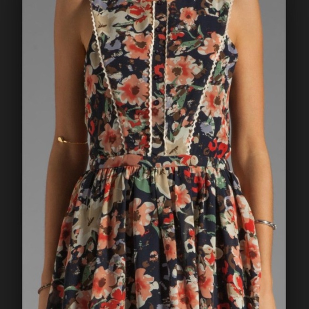 Lucca Couture Floral Mini Dress Size Large L